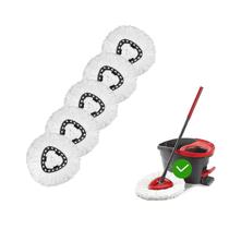 Cabeças de esfregão Cabeça de reposição Isquene Spin Mop 100% microfibra x5 Cabeças de esfregão Cabeça de reposição Isquene Spin Mop 100% microfibra x5