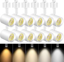Cabeças de iluminação de trilhos LED VanoPee, pacote com 12 unidades, reguláveis CRI90+