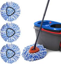 Cabeças de Mop Giratório YWSHF Kit com 3 Unidades Microfibra Núcleo de 11 cm Cabeças de Mop Giratório YWSHF Kit com 3 Unidades Microfibra Núcleo de 11 cm
