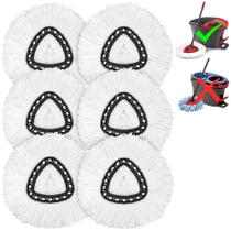 Cabeças de reposição Mop Tidy Monster Spin Mop, pacote com 6 unidades de microfibra