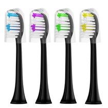 Cabeças de reposição para escovas de dentes Acteh Sonic Edge JetWave, pacote com 4 Cabeças de reposição para escovas de dentes Acteh Sonic Edge JetWave, pacote com 4