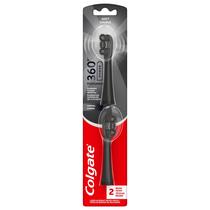 Cabeças de reposição para escovas de dentes Colgate 360 Power Charcoal, pacote com 2