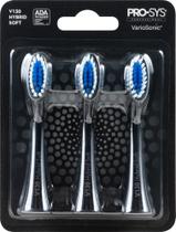 Cabeças de reposição para escovas de dentes elétricas PRO-SYS V130, pacote com 3