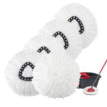 Cabeças de reposição Spin Mop, pacote com 5 unidades de microfibra para todos os andares Cabeças de reposição Spin Mop, pacote com 5 unidades de microfibra para todos os andares
