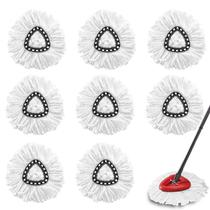 Cabeças de reposição Spin Mop Yeazhen, pacote com 8 unidades, 100% microfibra