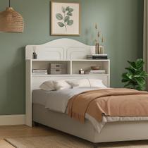 Cabeceira 100% MDF Cama Box Solteiro 2 Nichos Robusta