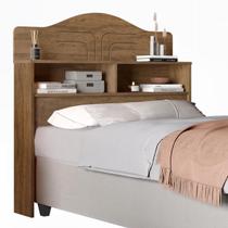 Cabeceira 100% MDF Cama Box Solteiro 2 Nichos Robusta