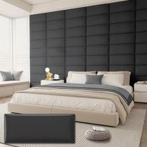 Cabeceira 14 Placas Size Moderna Estofada Painel Autocolante - Cabeceira 14 Placas Size Moderna Estofada Painel Autocolante -