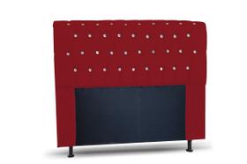 Cabeceira 140 lady-com-strass cor suede vermelho topázio decor