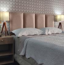 Cabeceira 160 Cama Box V4 Módulos Bege Linho Painel RBL