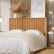 Cabeceira 1,60 Cama Casal Queen Painel Ripado MDF Box Cores