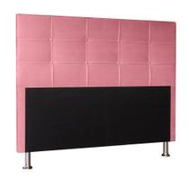 Cabeceira 195cm Roma Tecido Suede Rosa Canon Moveis