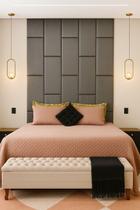 Cabeceira 2,80x1,60 Dominó com placas Estofadas Autocolantes