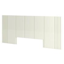 Cabeceira 300 Cm Ripado em 100% MDF Off White Dalla Costa