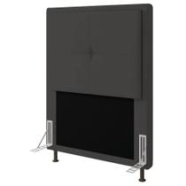 Cabeceira Ametista Cama Box Solteiro 90cm Suede Grafite