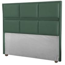 Cabeceira Ana Cama Box Painel Casal 140 Suede verde