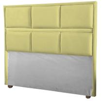 Cabeceira Ana Cama Box Painel Casal 90 Suede AMARELO