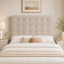 Cabeceira Ana Estofada Boucle P/ Cama Box Casal Queen 160cm Quarto