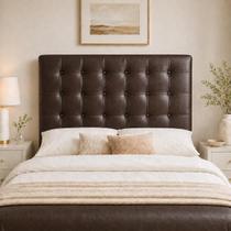 Cabeceira Ana Estofada material sintético Modena P/ Cama Box Solteiro 90cm Quarto