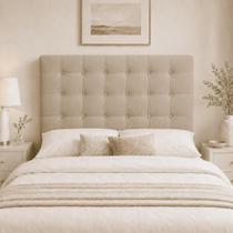 Cabeceira Ana Estofada Suede P/ Cama Box Casal 140cm Quarto