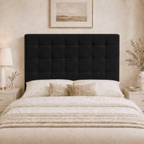 Cabeceira Ana Estofada Suede P/ Cama Box Casal King 195cm Quarto