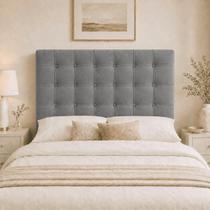 Cabeceira Ana Estofada Suede P/ Cama Box Casal Queen 160cm Quarto