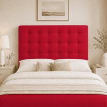 Cabeceira Ana Estofada Suede P/ Cama Box Solteiro 90cm Quarto