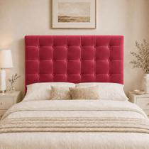 Cabeceira Ana Estofada Veludo P/ Cama Box Casal Queen 160cm Quarto