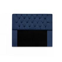 Cabeceira Anjos Solteiro 90cm Suede Azul Marinho