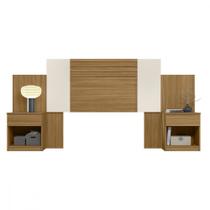 Cabeceira Araguaia Com Mesa de Cabeceira e 2 gavetas Flex Moval Cabeceira Araguaia Com Mesa de Cabeceira e 2 gavetas Flex Moval