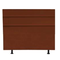 Cabeceira Argentina Cama Box Casal 195 cm Suede Terra Cota