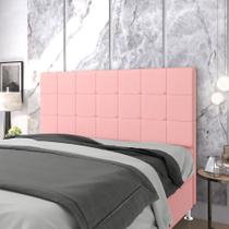 Cabeceira Áurea 140 / A-044 Couro Rosa Bebê Aradecor