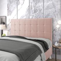 Cabeceira Áurea 195 / N-031 Veludo Rosê Claro