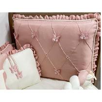 Cabeceira avulsa Borboletas 3d nervuras palha com rose