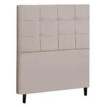 Cabeceira Bari Para Cama Box Casal 140 cm Suede Bege - D'Rossi