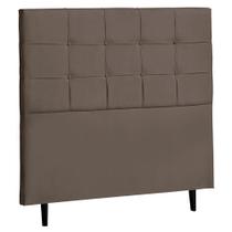 Cabeceira Bari Para Cama Box King 193 cm Suede Marrom - D'Rossi