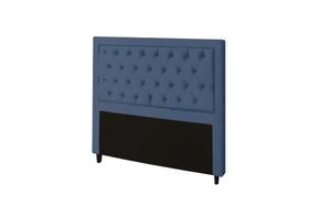 Cabeceira Baronesa Plus Queen 1600mm Veludo Azul - Simbal Cabeceira Baronesa Plus Queen 1600mm Veludo Azul - Simbal