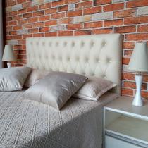 Cabeceira Bege Vintage Queen 160 X 60