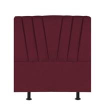 Cabeceira Bélgica Cama Box Casal 140 cm Suede Bordo