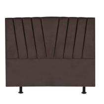 Cabeceira Bélgica Cama Box Casal 160 cm Suede Marrom