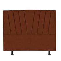 Cabeceira Bélgica Cama Box Casal 160 cm Suede Terra Cota