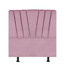 Cabeceira Bélgica Cama Box Solteiro 90 cm Suede Rosa Bebê