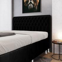 Cabeceira Bellatrix 140 N-024 Veludo Preto Aradecor