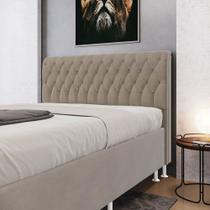 Cabeceira Bellatrix 160 para Cama Queen Sued Capuccino Aradecor
