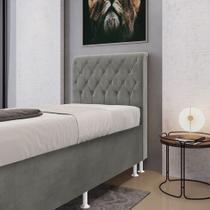 Cabeceira Bellatrix 90 para Cama de Solteiro Sued Cinza Aradecor