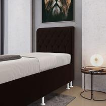 Cabeceira Bellatrix 90 para Cama de Solteiro Sued Marrom Aradecor Cabeceira Bellatrix 90 para Cama de Solteiro Sued Marrom Aradecor