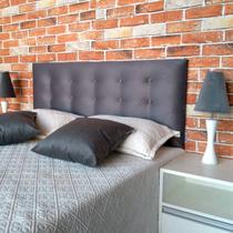Cabeceira Botonê 15 Cinza Suede Liso King 195 X 120 Cm