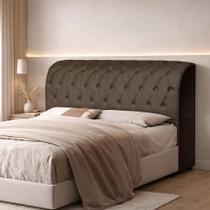 Cabeceira Box Capitone Com Bau Organizador King 98cm 1,98m Antonella1