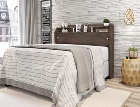 Cabeceira box Casal 1,38cm Elisa Chocolate - Framar Móveis