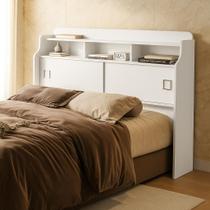cabeceira box casal 140cm jessica com 2 portas de correr nicho e prateleira moderna para quarto estilo classico em mdf cabeceira box casal 140cm jessica com 2 portas de correr nicho e prateleira moderna para quarto estilo classico em mdf